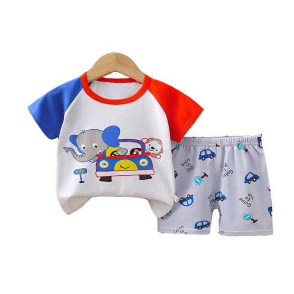 Baby Boy Short Sleeve Tops Tee Pants Tshirt Breathable